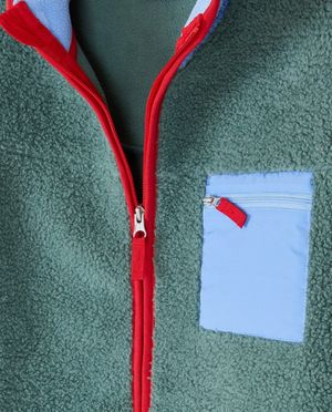 Teddys - Veste en peluche avec color block, 140-176