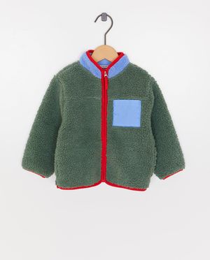 Veste en peluche avec color block, 62-92
