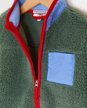 Blazers - Teddy vest met color block, 62-92