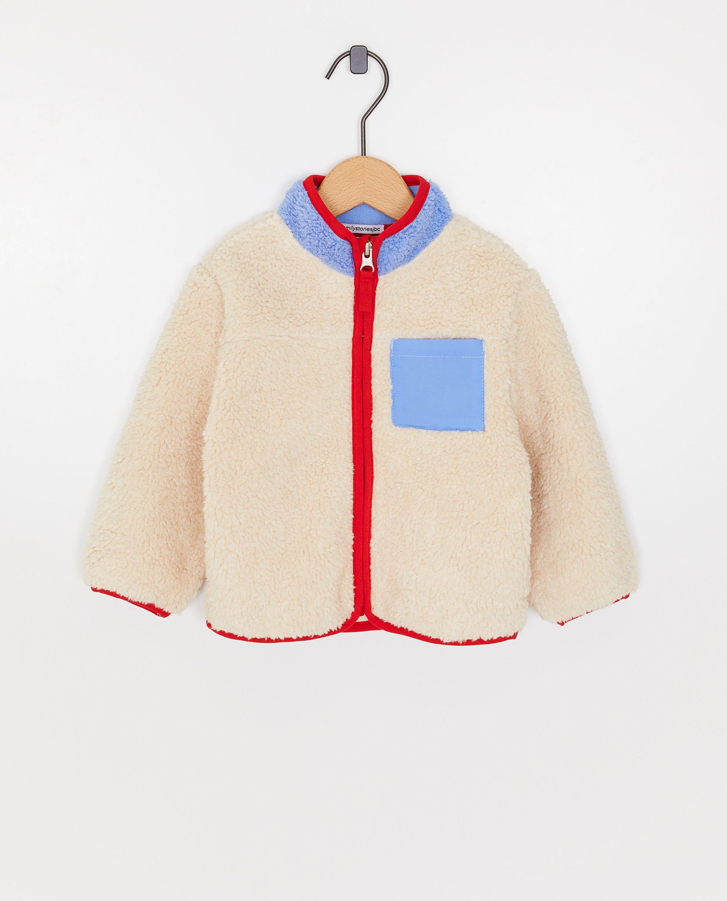 Veste en peluche avec color block, 62-92 - Familystories