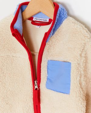 Blazers - Teddy vest met color block, 62-92
