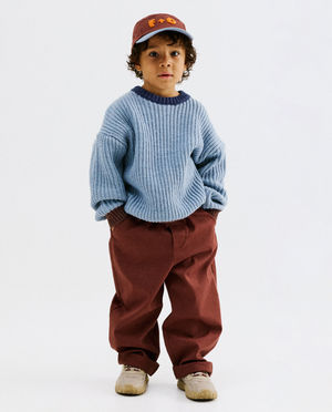 Pantalon brun, balloon fit