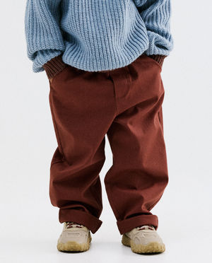 Pantalons - Pantalon brun, balloon fit
