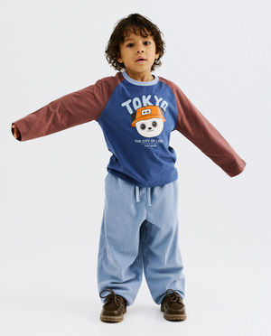 T-shirts - T-shirt &agrave; manches longues avec imprim&eacute; panda