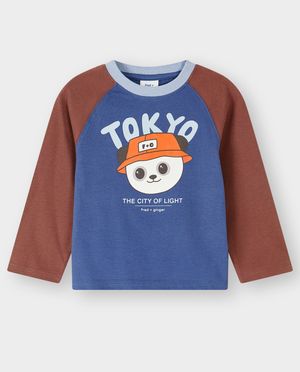 T-shirts - T-shirt &agrave; manches longues avec imprim&eacute; panda