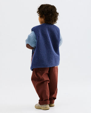 Cardigans - Gilet teddy color block