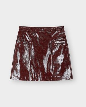Jupes - Jupe bordeaux laqu&eacute;e, 34-46