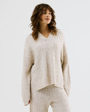 Pull &agrave; motif torsad&eacute;, XS-XXL