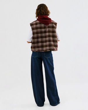 Jeans - Donkerblauwe jeans, wide fit, 34-46