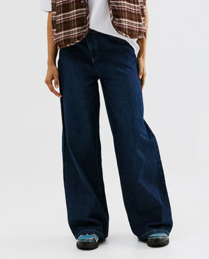 Jeans - Jean bleu fonc&eacute;, wide fit, 34-46