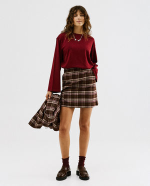 T-shirts - Longsleeve bordeaux, XS-XXL