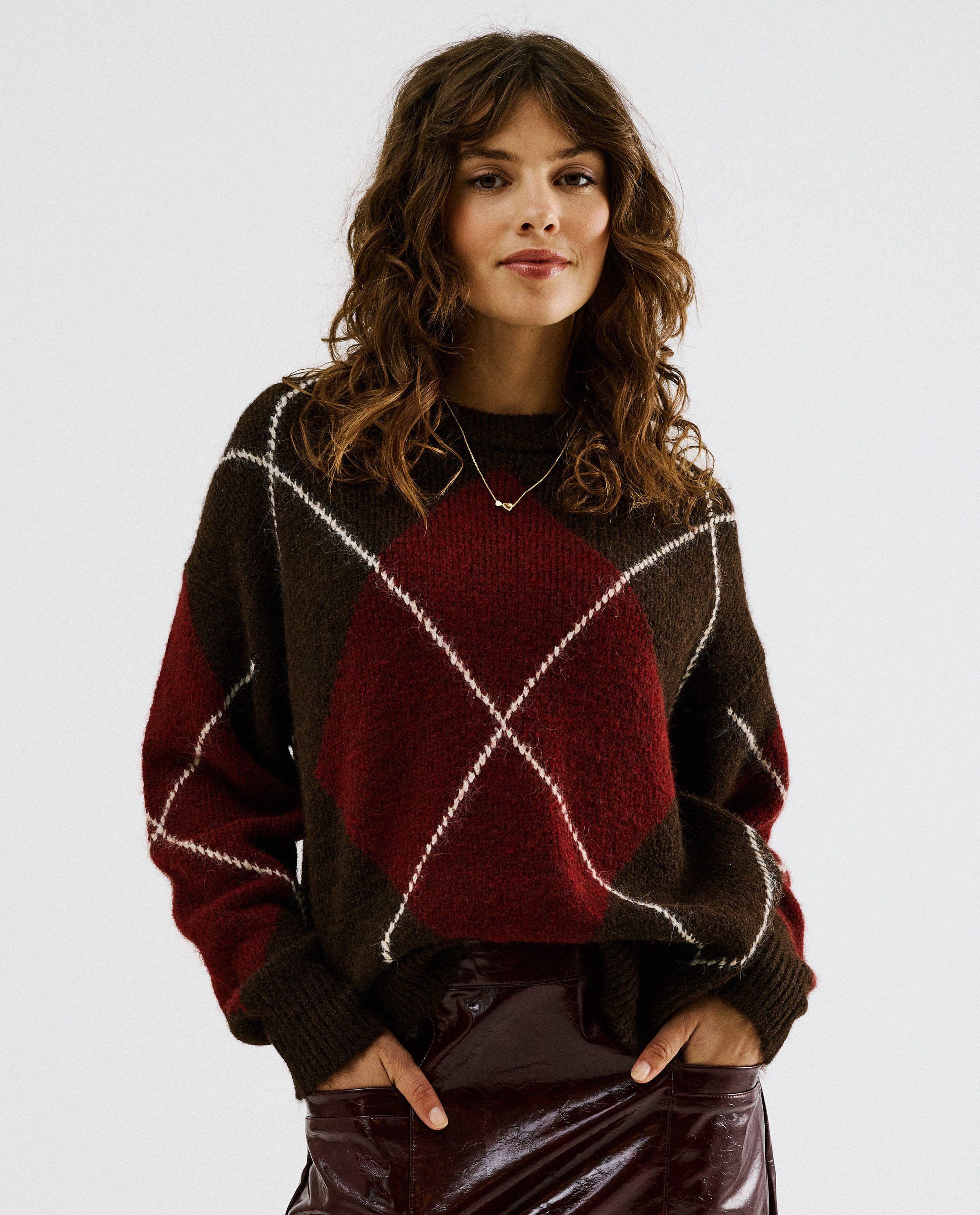 Pull &agrave; carreaux, XS-XXL - NICEfamily