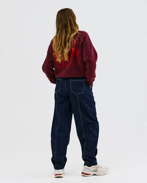 Jeans - Donkerblauwe jeans, balloon fit