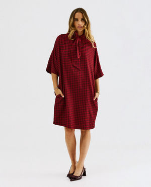 Robe-chemise &agrave; carreaux
