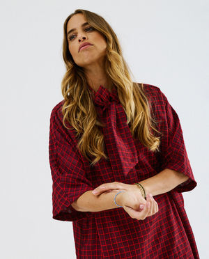 Robes - Robe-chemise &agrave; carreaux