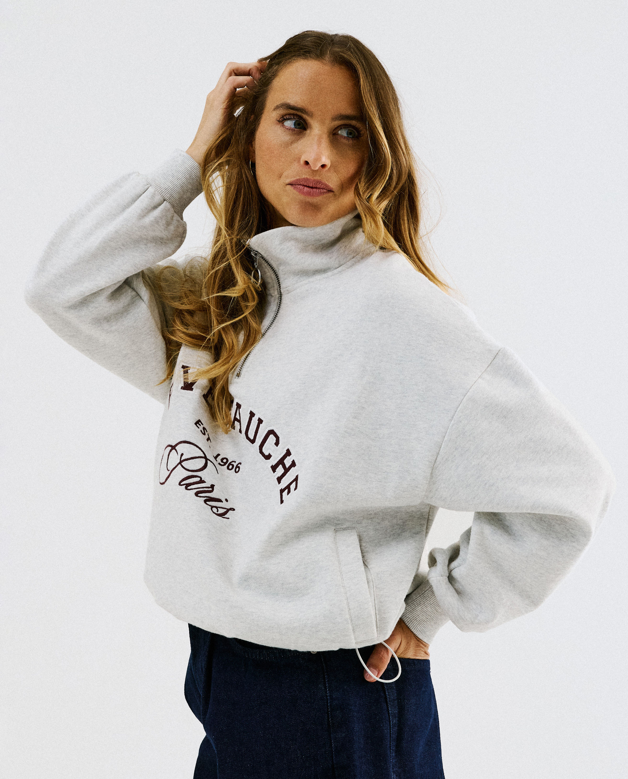 Sweater met geborduurd opschrift - Sora