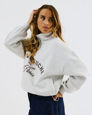 Sweater met geborduurd opschrift