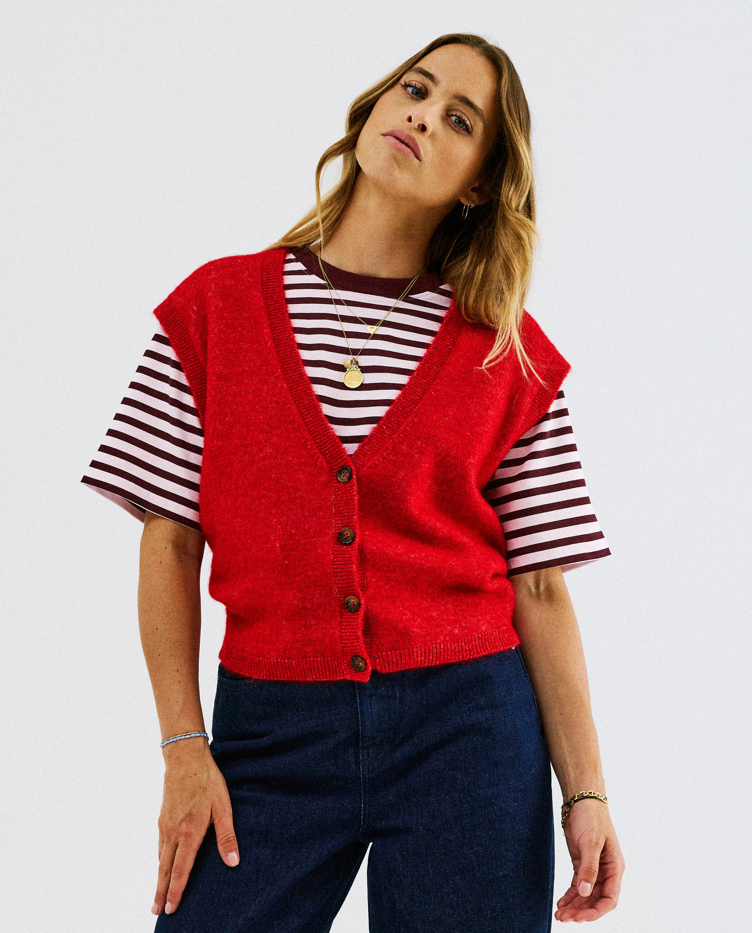 Rode cardigan - Sora