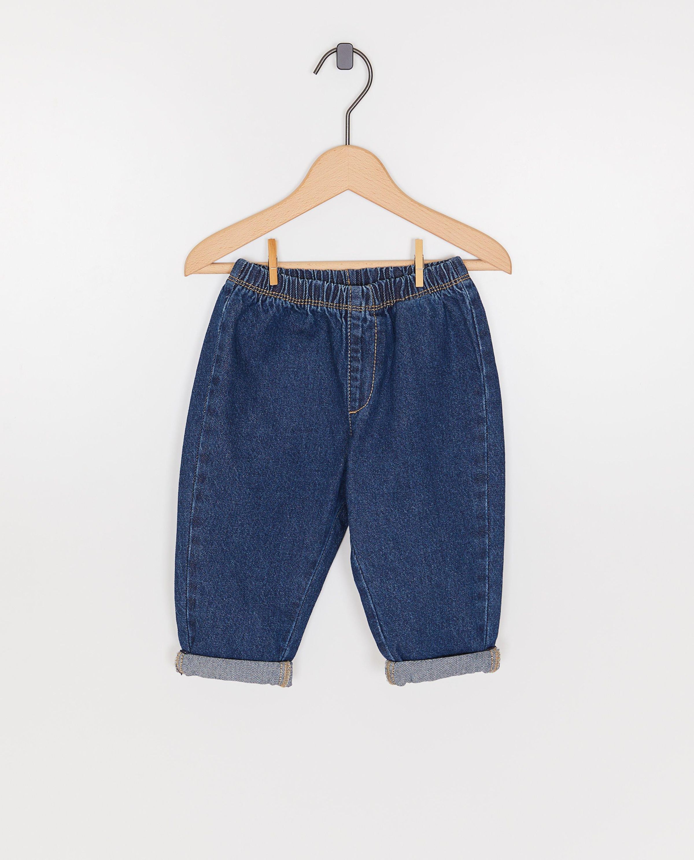 Donkerblauwe jeans, baggy fit - Besties