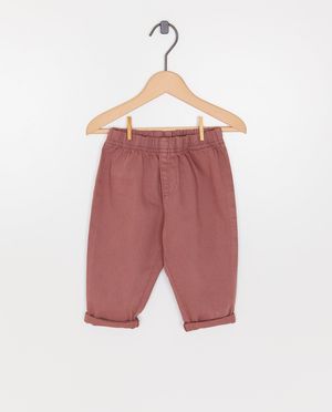 Donkerrode broek, baggy fit - Besties