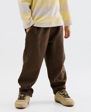 Broeken - Bruine broek, baggy fit