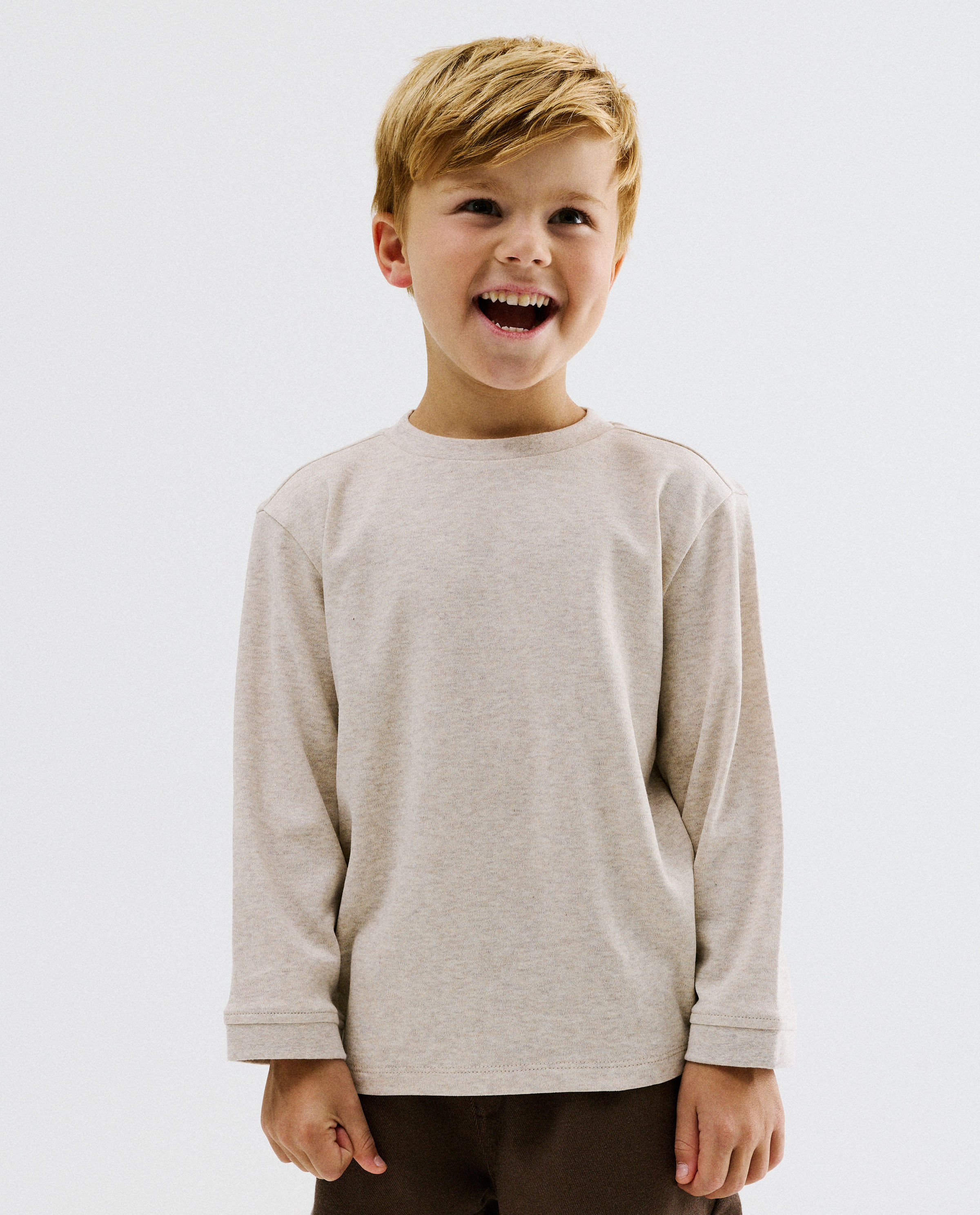T-shirt &agrave; manches longues beige - Fred & Samson