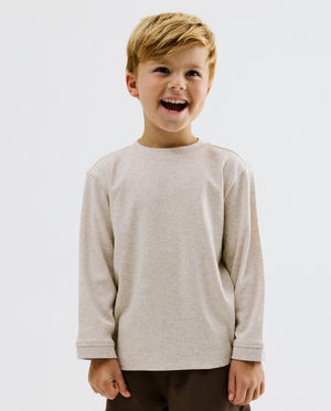 T-shirt &agrave; manches longues beige