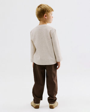 T-shirts - T-shirt &agrave; manches longues beige