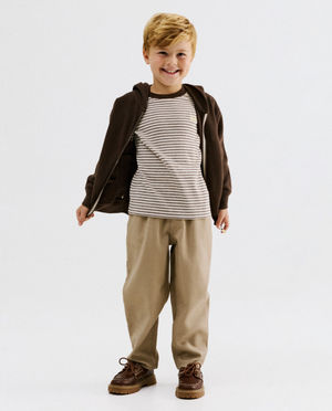 Cardigans - Gilet en molleton avec inscription brod&eacute;e