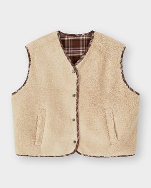 Cardigans - Gilet teddy r&eacute;versible, XS-XXL