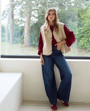 Cardigans - Gilet teddy r&eacute;versible, XS-XXL