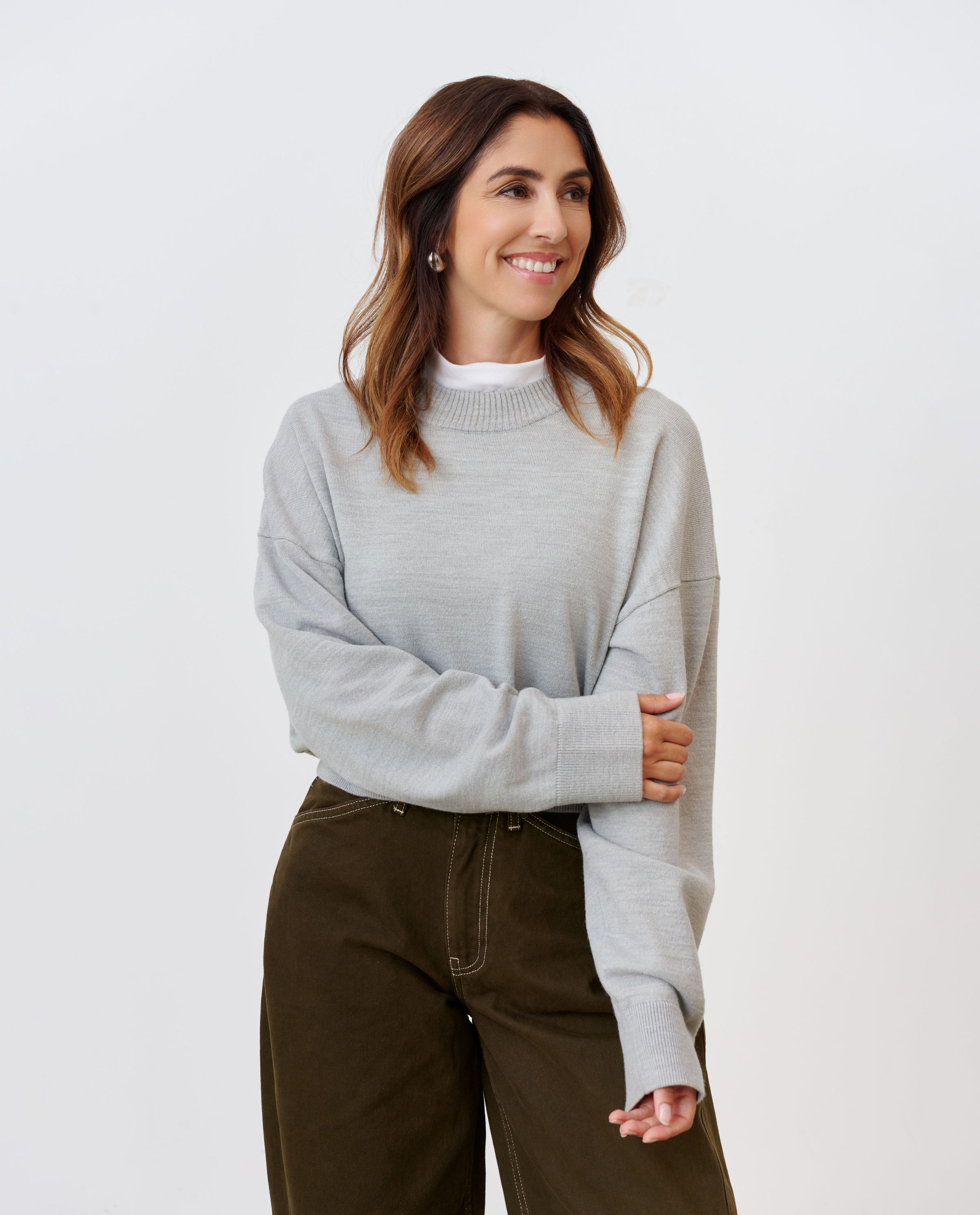 Pull gris, oversized fit - Kim Van Oncen