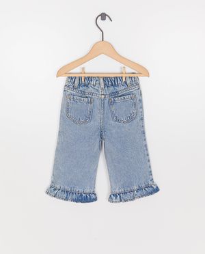 Jeans - Jean bleu avec volants