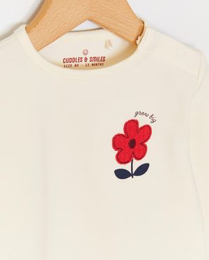 T-shirts - Longsleeve met bloem