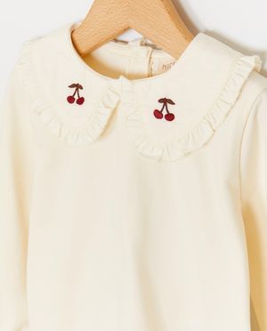 T-shirts - Longsleeve met geborduurde kersen, 62-92