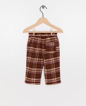 Broeken - Flanellen broek met ruiten, baggy fit, 62-98