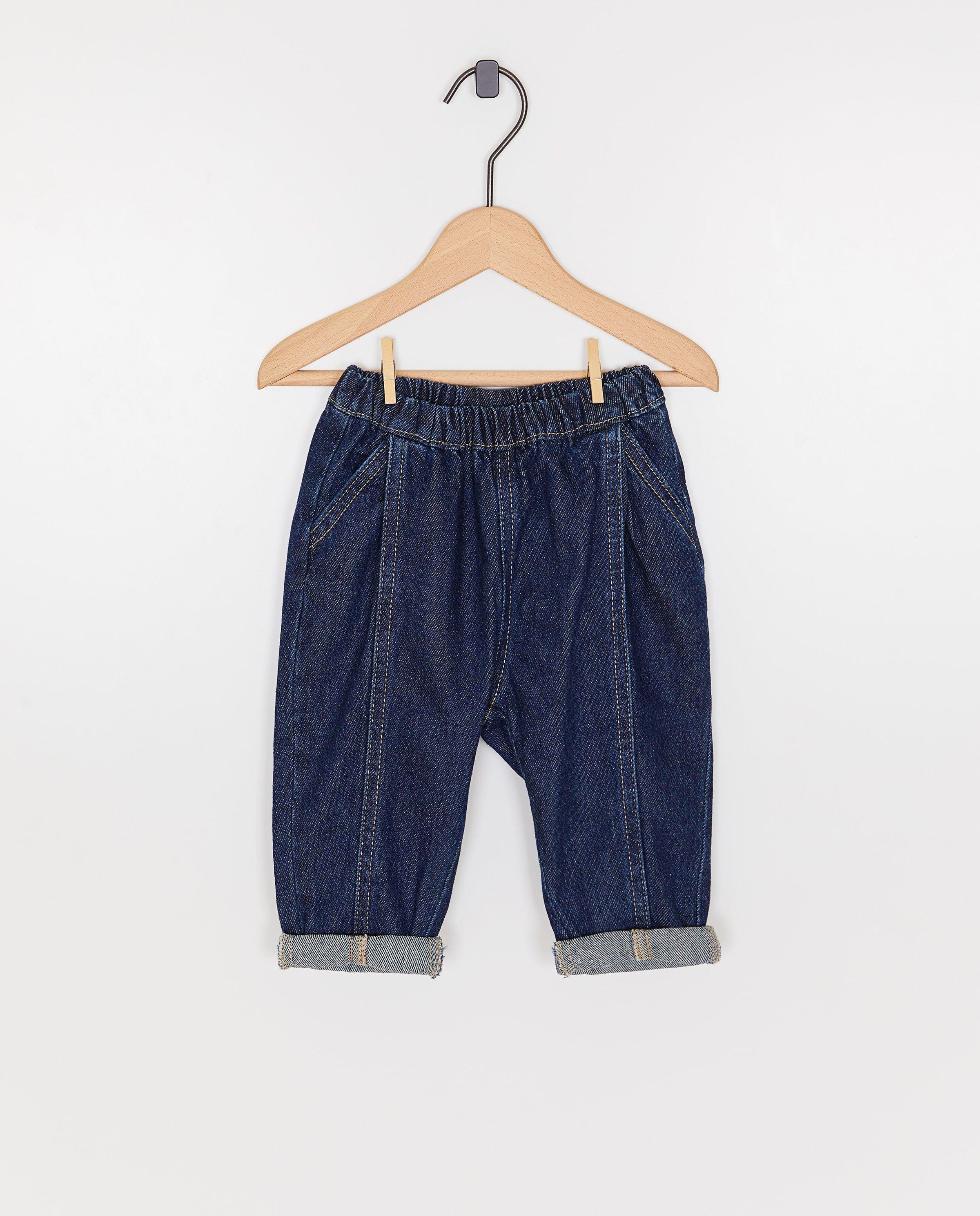 Donkerblauwe jeans, baggy fit, 62-92 - NICEfamily