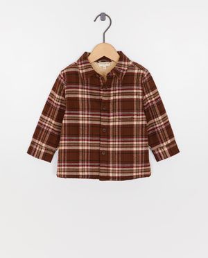 Flanellen vest met teddy voering, 62-92