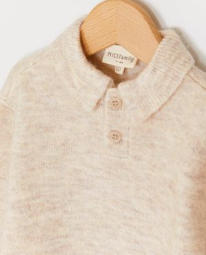 Truien - Beige polotrui, 62-92