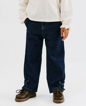 Jeans - Jean bleu fonc&eacute;, wide fit, 98-128