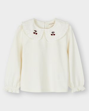 T-shirts - Longsleeve avec cerises brod&eacute;es, 98-128
