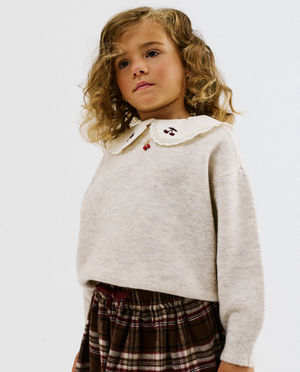 Pull avec cerises brod&eacute;es, 98-128