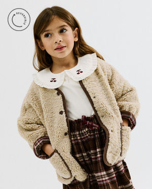 Omkeerbaar teddy vest, 98-128