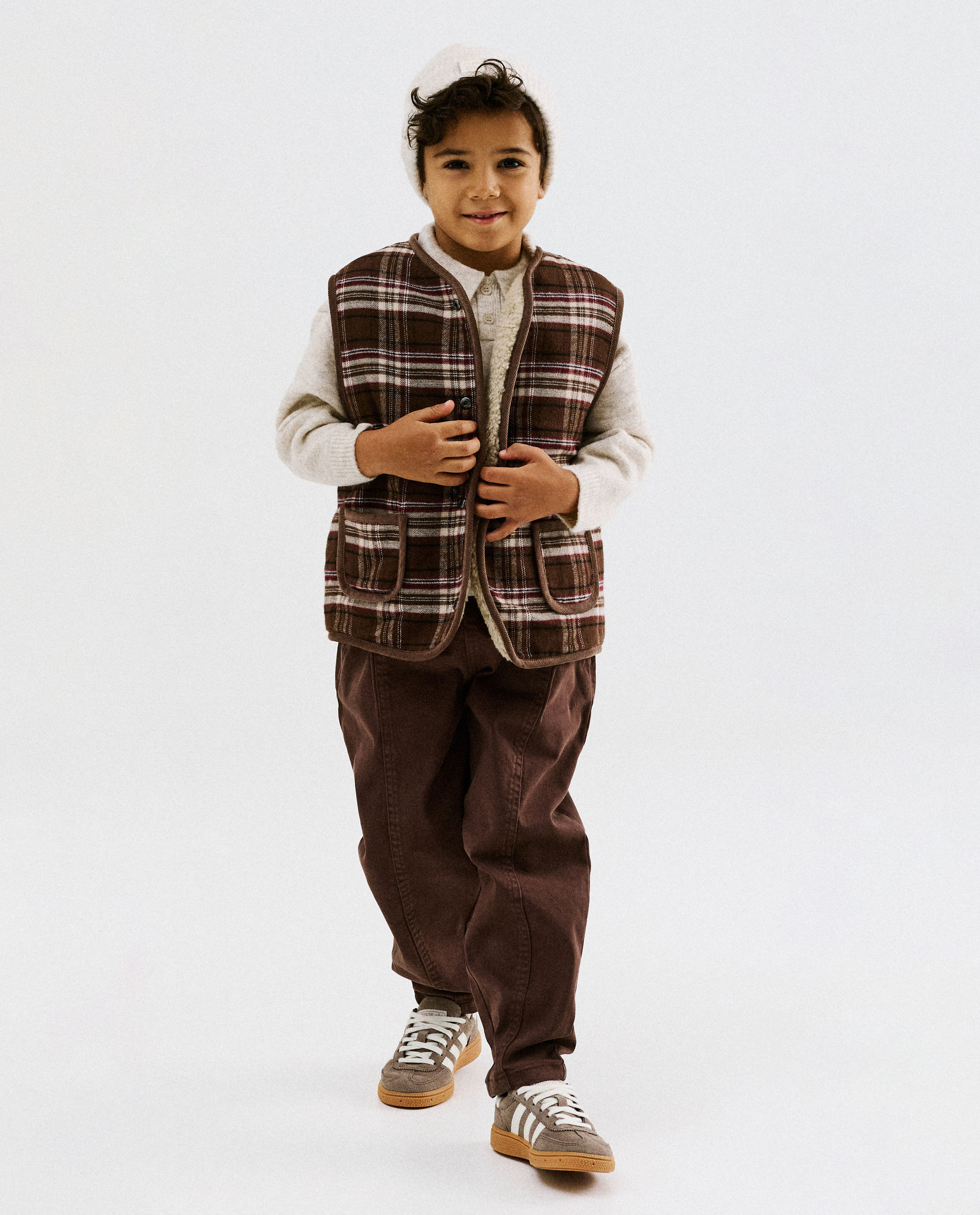 Pantalon brun, baggy fit, 92-128 - NICEfamily