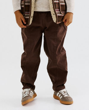 Pantalons - Pantalon brun, baggy fit, 92-128