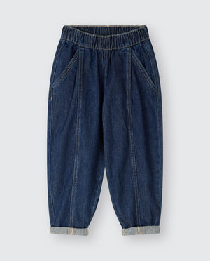Jeans - Jean bleu fonc&eacute;, baggy fit, 92-128