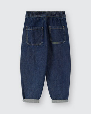 Jeans - Jean bleu fonc&eacute;, baggy fit, 92-128