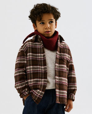 Chemise en flanelle avec doublure teddy, 98-128