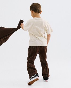 Pantalons - Pantalon en molleton &agrave; fines rayures