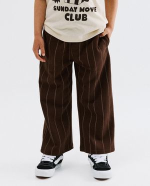 Pantalons - Pantalon en molleton &agrave; fines rayures
